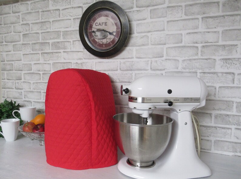 Small Appliance Covers Set Red Quilted Fabric Made to Order Etsy