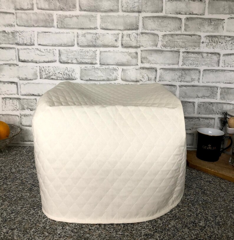 Toaster Oven Covers Cream Quilted Fabric Minimalist Kitchen Etsy