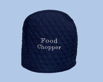 Navy Blue Quilted Food Chopper Embroidered