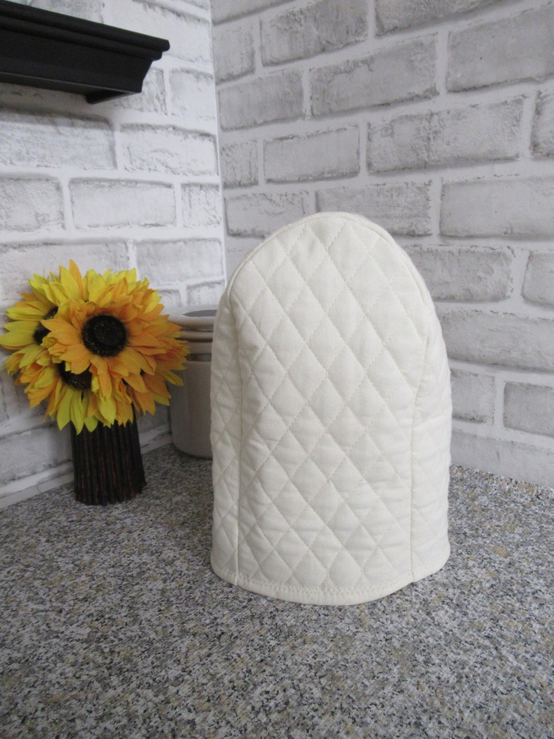 Can Opener Covers Cream Quilted Fabric Appliance Dust Cover Etsy