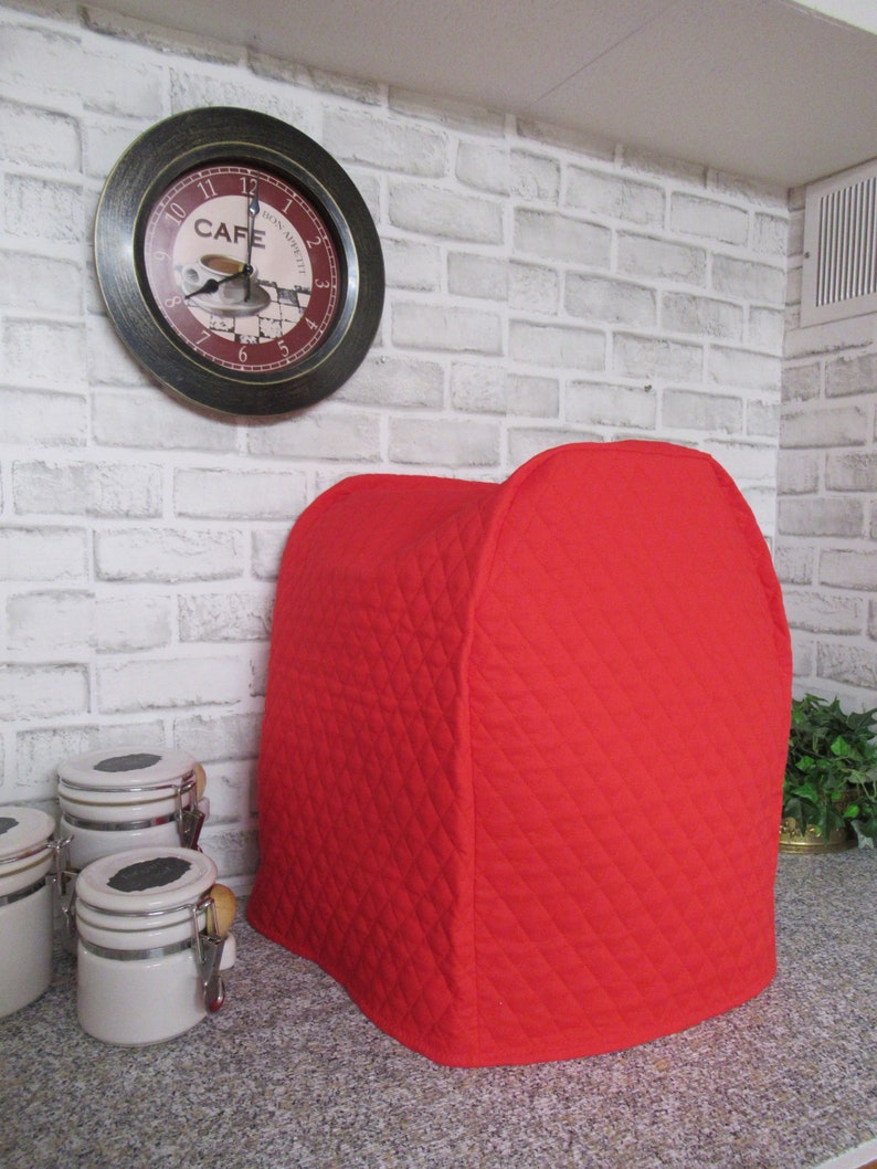 Small Appliance Covers Set Red Quilted Fabric Made to Order Etsy