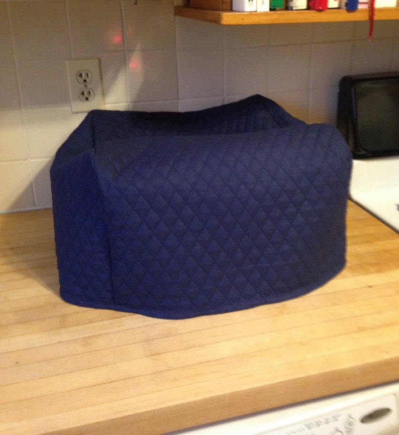 Toaster Oven Covers Navy Blue Quilted Fabric Made to Order Etsy
