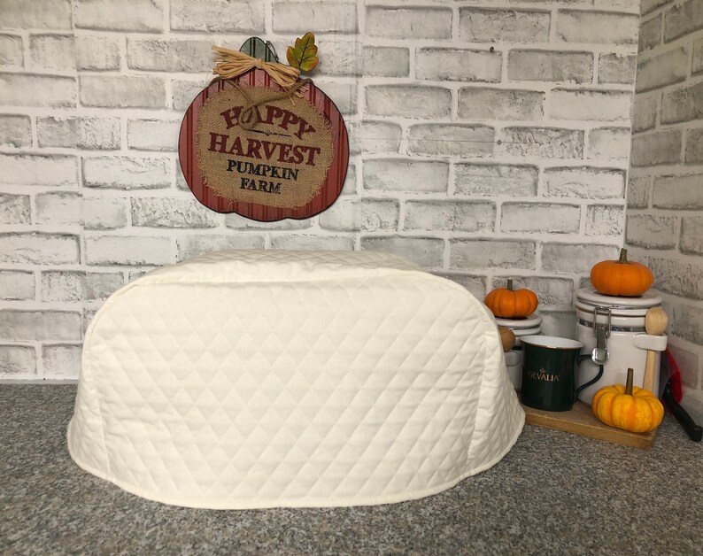 Toaster Oven Covers Cream Quilted Fabric Minimalist Kitchen Etsy