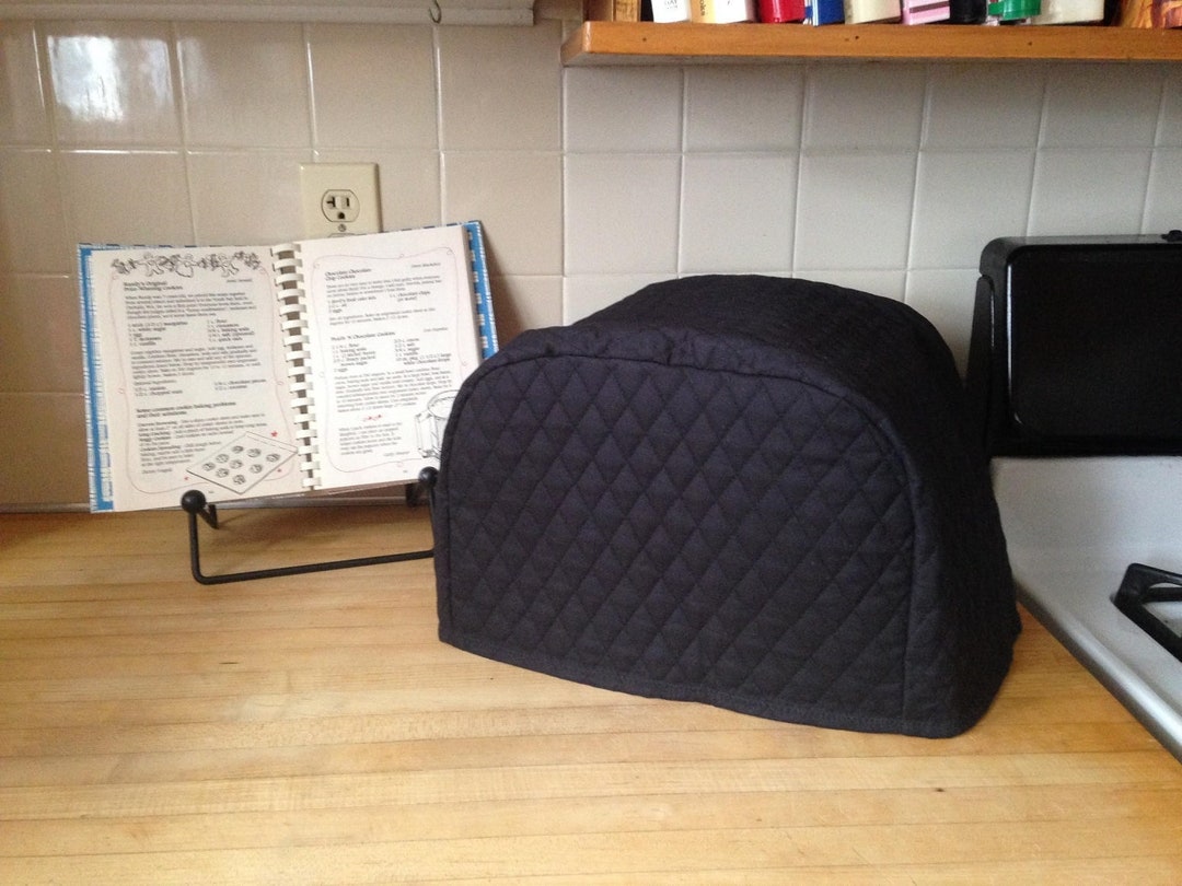 Black Quilted 4 Slice Toaster Cover Ready to Ship Etsy