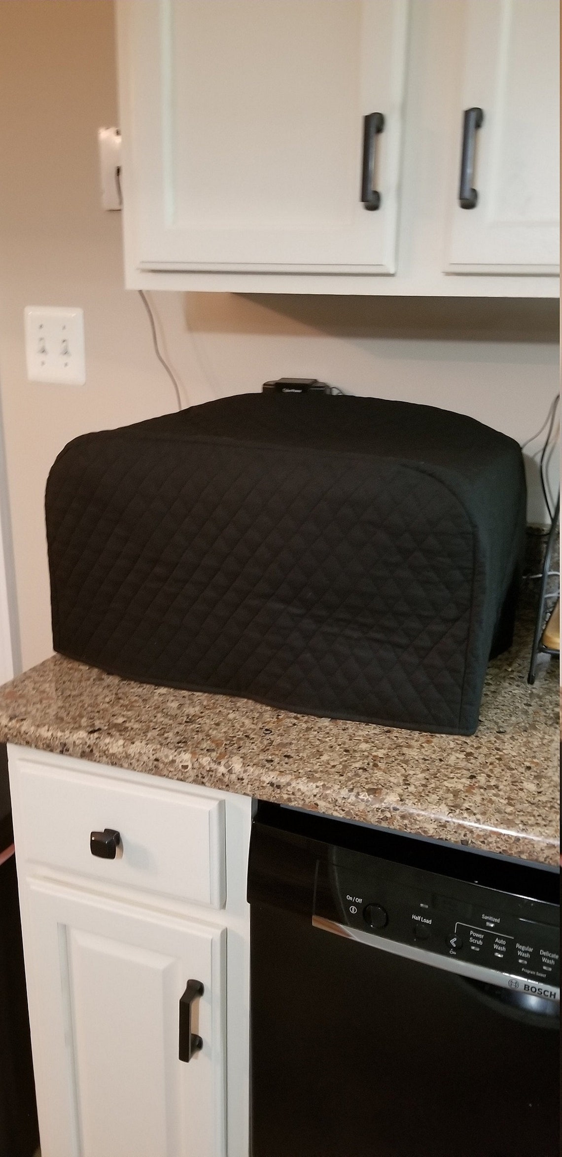 Black Quilted Toaster Oven Cover Convection Oven Covers Made Etsy