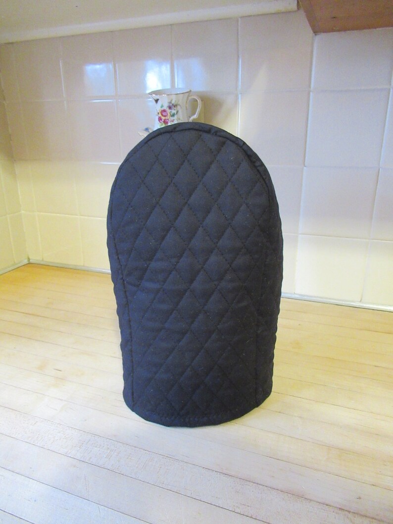 Black Quilted Can Opener or Coffee Grinder Dust Covers Ships Etsy