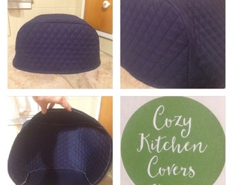 Navy Blue 4 Slice Toaster Cover Made To Order Measure Toaster Before Ordering
