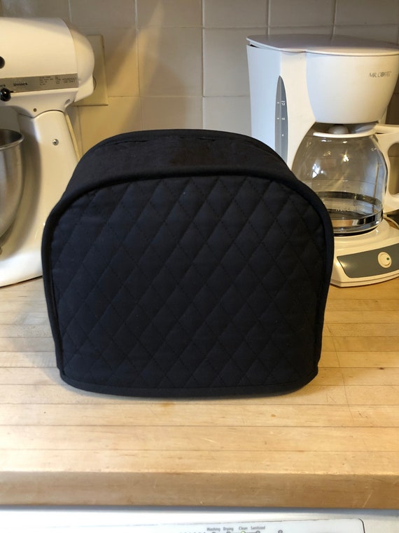Black 2 Slice Toaster Cover with Black Edge Trim Ready to Ship Etsy
