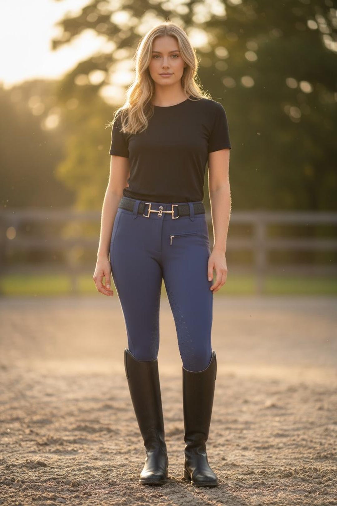 Navy Equestrian Riding Pants: Full-seat Silicone Grip, 4-way Stretch - Etsy