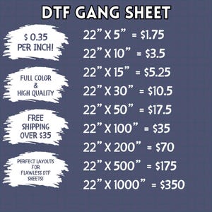 DTF Bulk Gang Sheet Print, custom heat transfer, dtf transfer, Dtf Prints, DTF Gang sheet,Free Shipping,Dtf Transfers Ready for Press