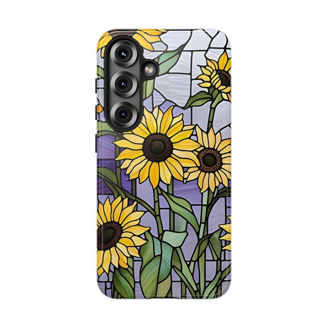 Sunflower Stained Glass Effect Android Tough Case, Spring Aesthetic ...