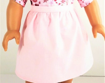 Doll Skirt / 5.5" or 6.5" Pink Gathered Doll Skirt / Doll Skirt / 18 Inch Doll Clothes / Doll Clothes / Doll Accessories