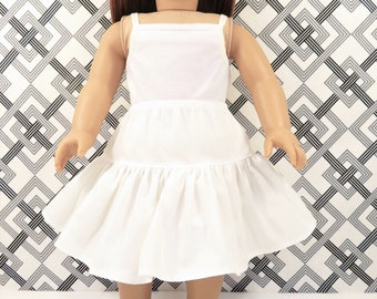 Doll Petticoat / 6" White Ruffle Doll Petticoat or Skirt / Petticoat or Skirt / 18 Inch Doll Clothes / Doll Clothes / Doll Accessories