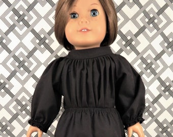 Doll Blouse / Black Ruffled Long Sleeve Blouse / Doll Shirt / 18 Inch Doll Clothes  / Doll Clothes / Doll Accessories