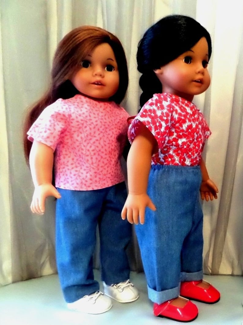Sky Blue Jeans Fits 18/" American Girl Dolls