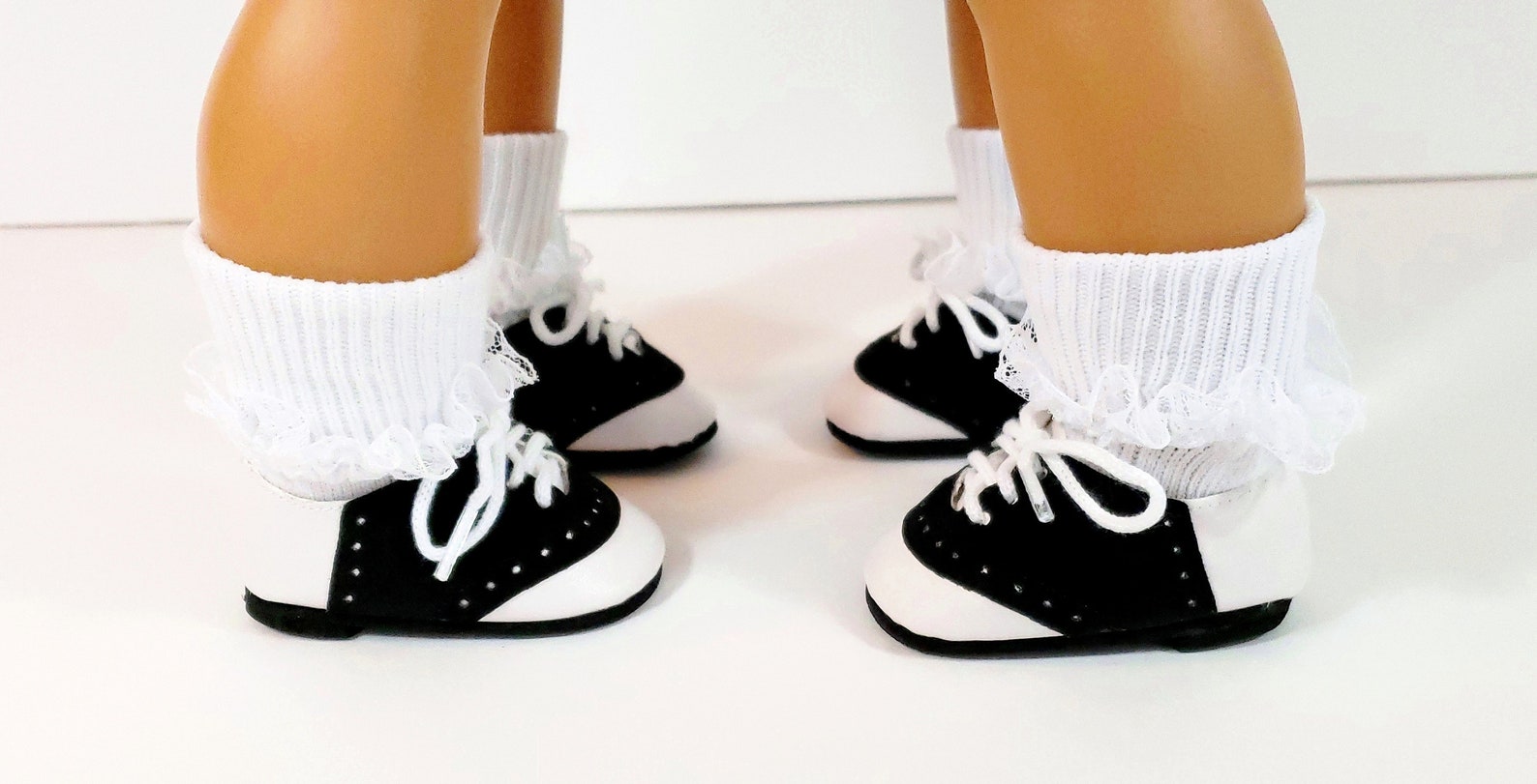 Doll Shoes and Doll Socks / Saddle Oxford Doll Shoes and White Etsy