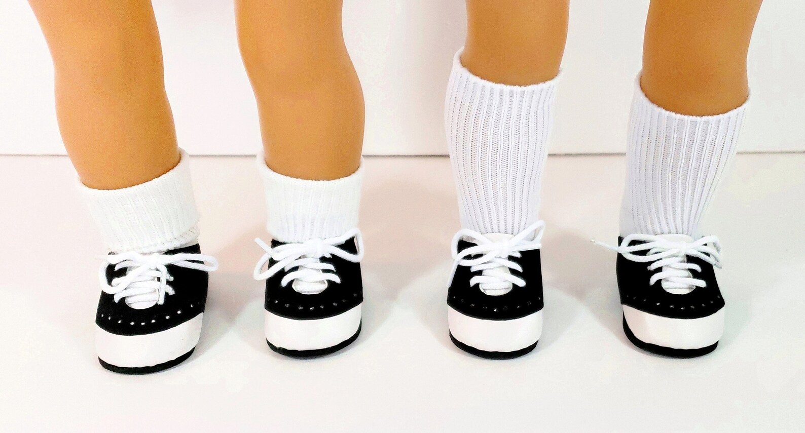 Doll Shoes and Doll Socks / Saddle Oxford Doll Shoes and White Etsy