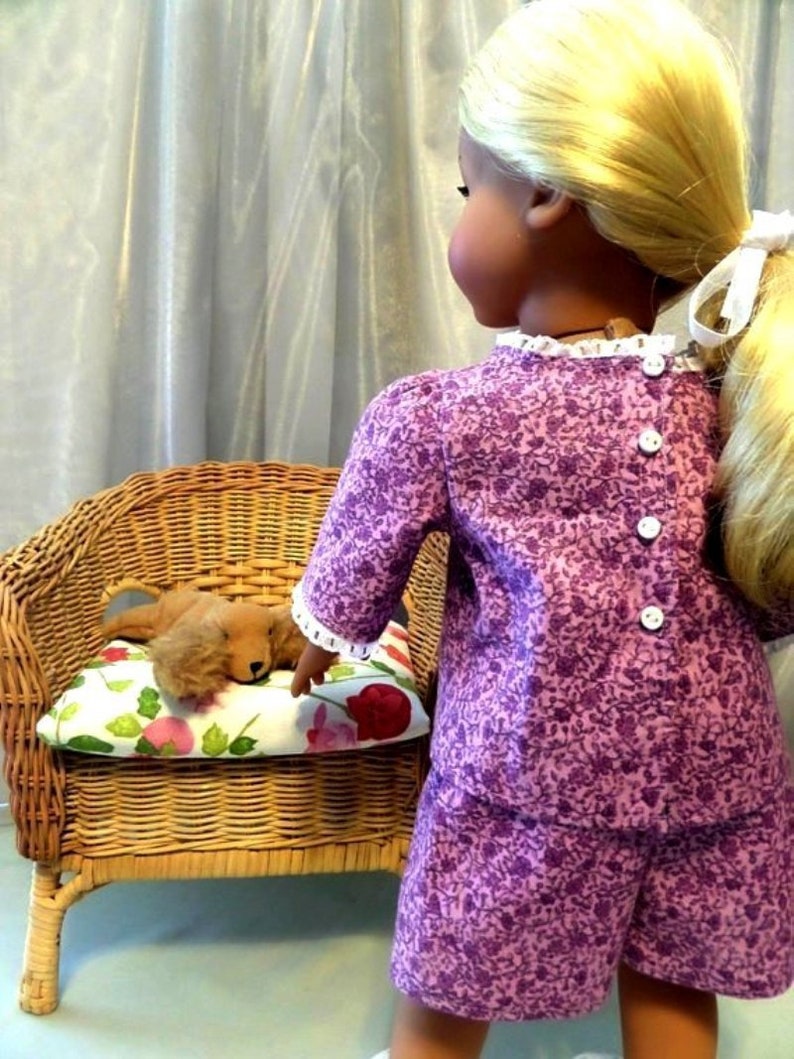 Purple Doll Shorts And Purple Doll Blouse Doll Short Set 18 Inch Doll Clothes Doll Accessories Fits American Girl Doll