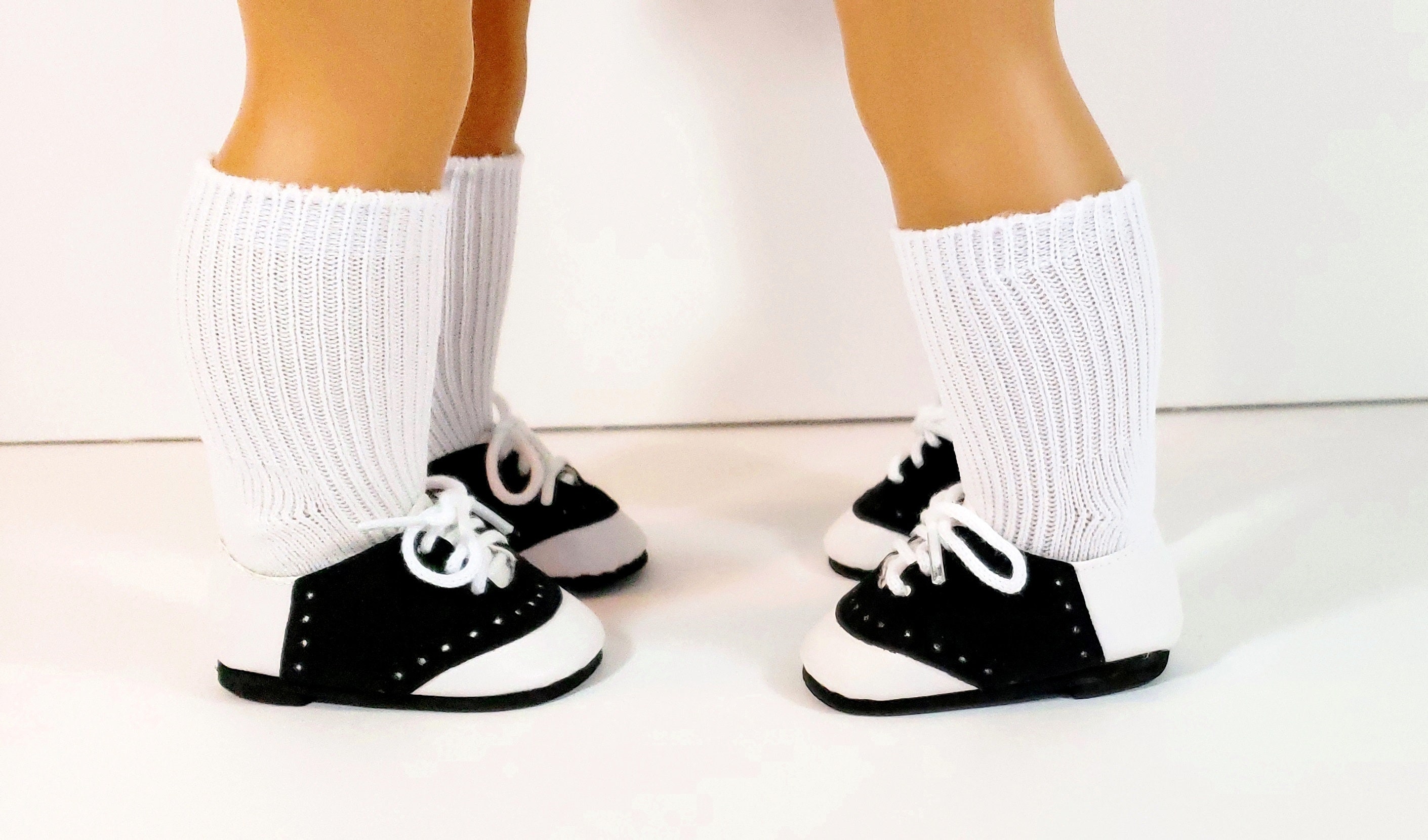 Doll Shoes and Doll Socks / Saddle Oxford Doll Shoes and White Etsy