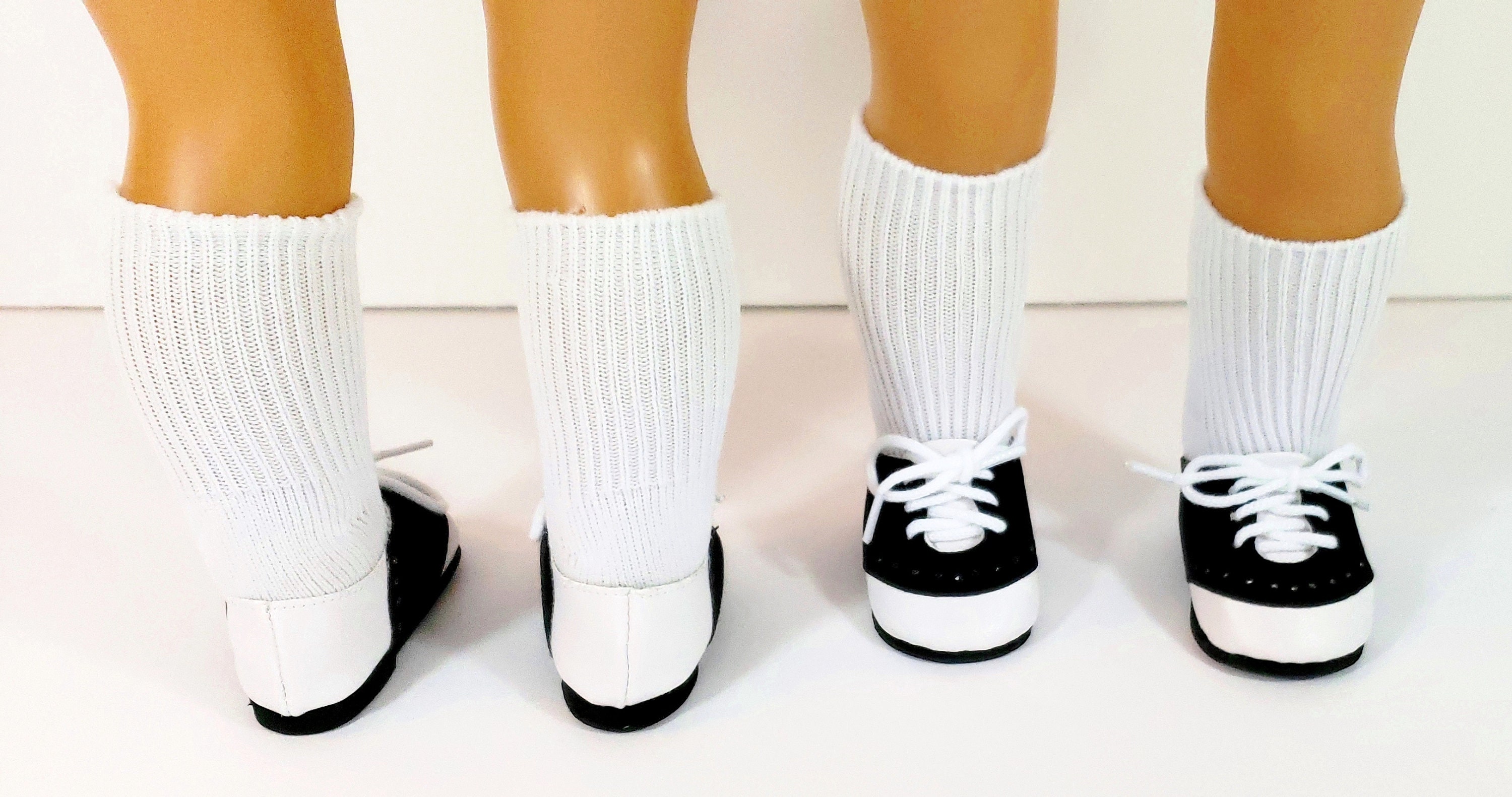 Doll Shoes and Doll Socks / Saddle Oxford Doll Shoes and White Etsy