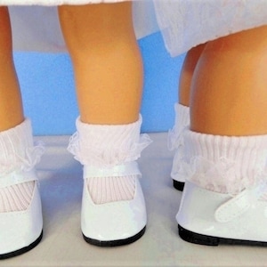 White Ankle Socks for 19" Vintage Chatty Cathy Doll 