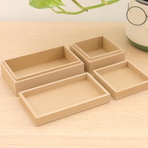 Plantilla PDF imprimible a escala 1/2 A4 - Cajas con tapa a partir de una caja de zapatos [DIY con cartón]