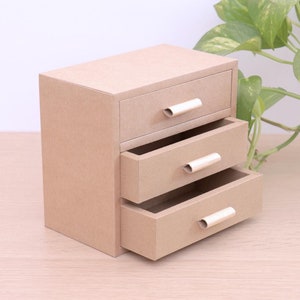Cajón de escritorio de cartón DIY versión 2.0: plantilla imprimible a escala 1/2 A4