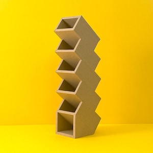 Cardboard 3-way Pen Stand A4 Printable 1/2 scale PDF template