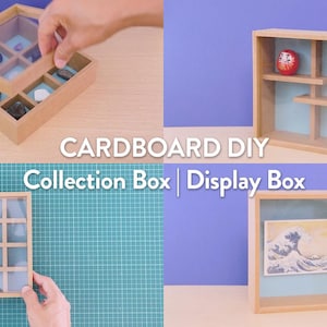 DIY | Cardboard Crafts - A Collection Box | A Display Box A4 Printable 1/2 Scale Template
