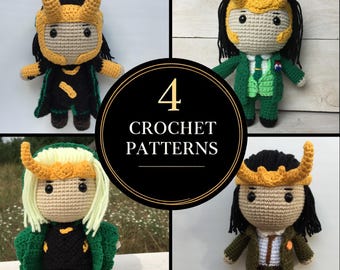Amigurumi Superhero Doll Crochet Pattern Bundle (PDF)