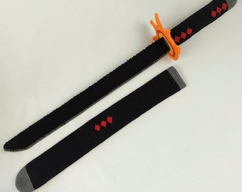 Crochet Ninja Sword Pattern - Katana with Sheath PDF Digital Download