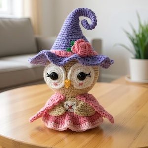 Amigurumi Owl Sorceress Crochet Pattern: DIY Magic Bird Plush (PDF Pattern)