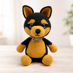 Crochet Puppy Pattern: Amigurumi Stuffed Dog Toy Tutorial (PDF Pattern)