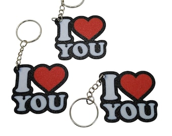Romantic Valentine's Day Keychain | I Love You Gift for Her & Him | Anniversary Heart Keyring | Couples Keepsake |  Gift for Wife