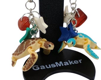 Meeresschildkröte Keychain Eco freundliches | Ocean-Liebhaber-Geschenk | Strandzubehör | Marine Wildtiere Schmuck
