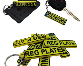 Personalised Number Plate Keyring | Custom UK Car Reg Keychain | New Driver Gift | Registration Plate | Car Lover Gift | Made in UK