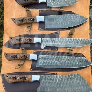 VG-10 Stainless Steel Chef Set - DAMASCUS Steel Chef Knives Set - Kitchen Knife Set | Gift for Her, Luxury GIFT for Birthday & Anniversary