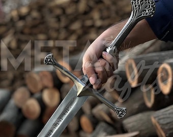 Flame of the West Decorative Display Two-Handed Great Sword - Birthday Gifts for Him - Unique GIFT for Groomsman, CHRISTMAS & Wedding
