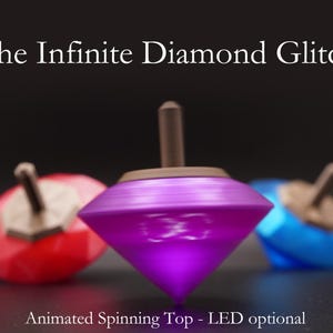 Infinite Diamond Glitch: Zoetrope Spinning Top – Hypnotic Optical Illusion Toy