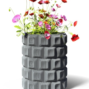 3D Printed Vase: Modern Geometric Decor, Eco-Friendly PLA