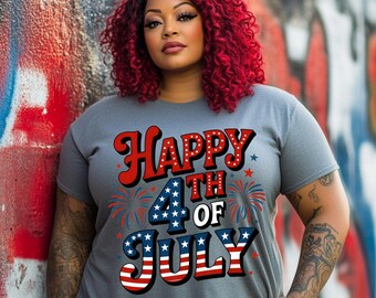 4th of July PNG: Patriotic Sublimation Design - USA Flag (Digital Download