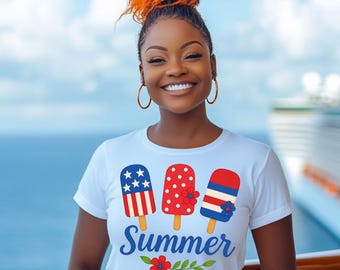 Patriotic Popsicle PNG: 4th of July Sublimation Design (Digital Download