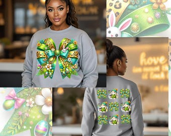 Leopard Print Easter Bunny PNG: Coffee Cup Design (Digital Download)
