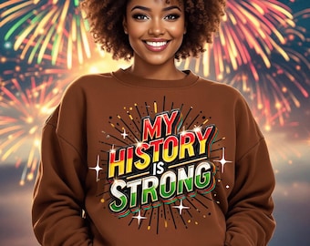 Svart historia stark PNG: DTF- och sublimeringstryck (digital nedladdning)