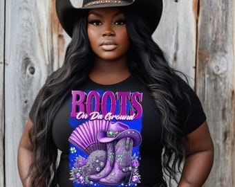 Cowgirl Stiefel PNG: Rodeo Bling Grafik, Western Shirt Design (Digitaler Download)