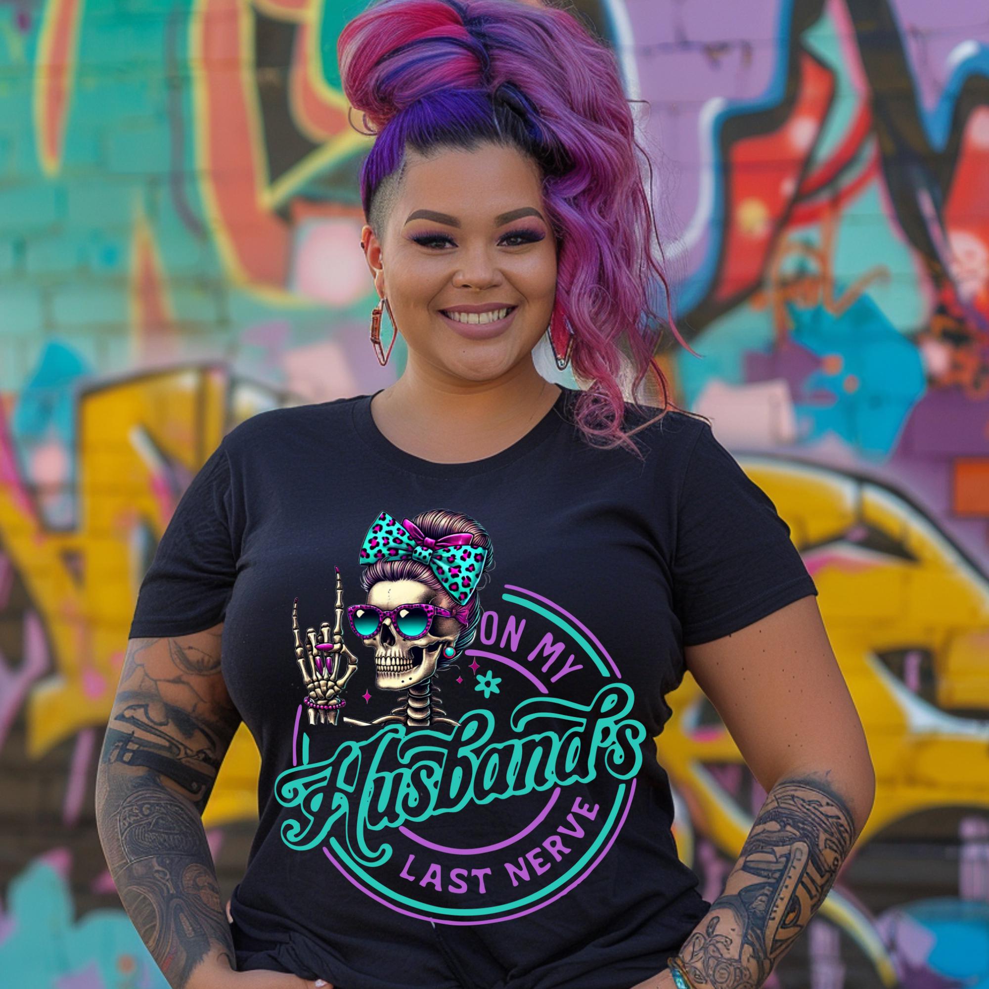 Sassy Skeleton PNG: Turquoise Leopard Print - Funny Wife Gift (Digital Download)
