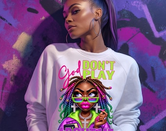 Black Girl Christian PNG: Bold Faith Digital Art (Digital Download