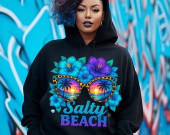 Salty Beach PNG: Design a sublimazione di occhiali da sole tropicali (download digitale)