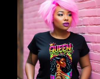 Black Queen PNG: Afrocentric Melanin Design (Digital Download)