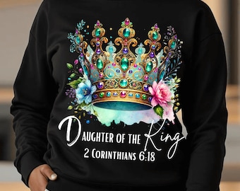 Daughter of the King Crown PNG: Christian Sublimation Design (Digital Download)